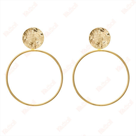 gold plated hoop stud earrings